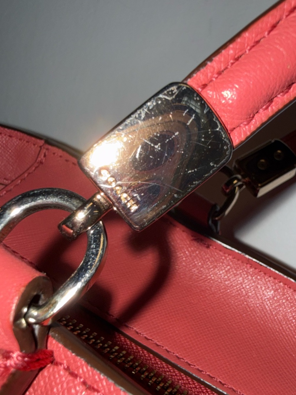 Coach Madison Coral Pink Leather Tote 29002 - Picture 4 of 15